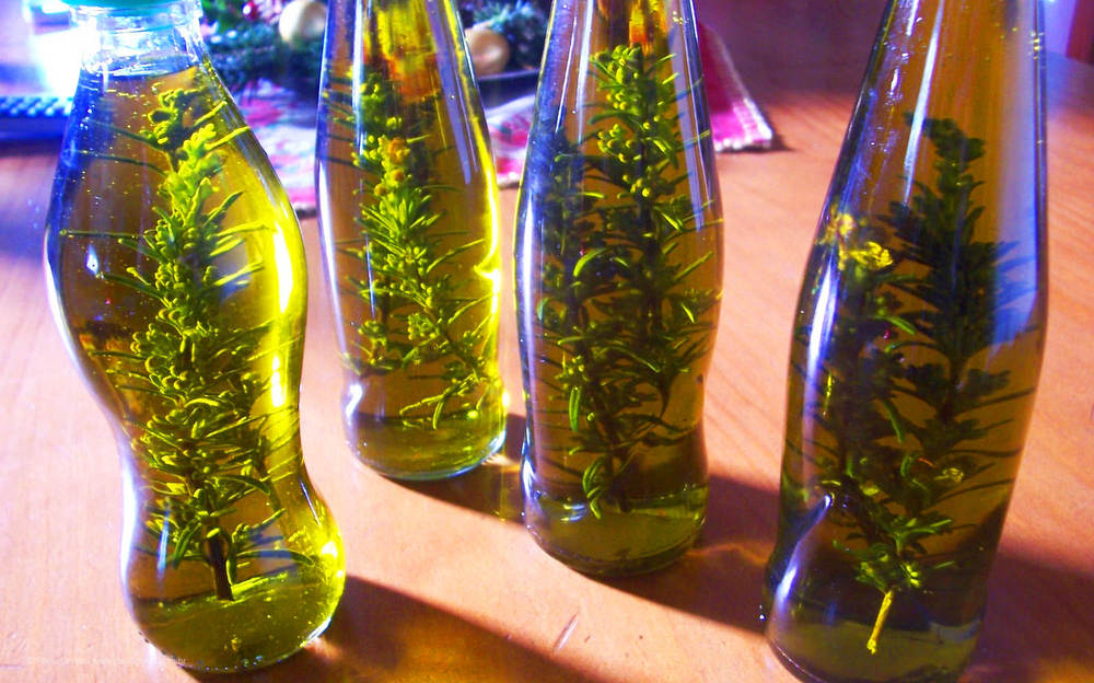 Azeites aromatizados com ervas